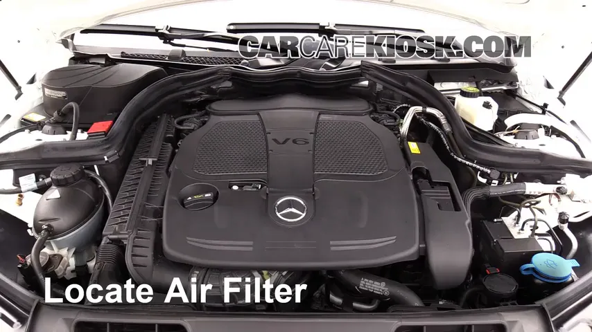 2013 Mercedes-Benz C300 4Matic Sport 3.5L V6 Air Filter (Engine) Replace